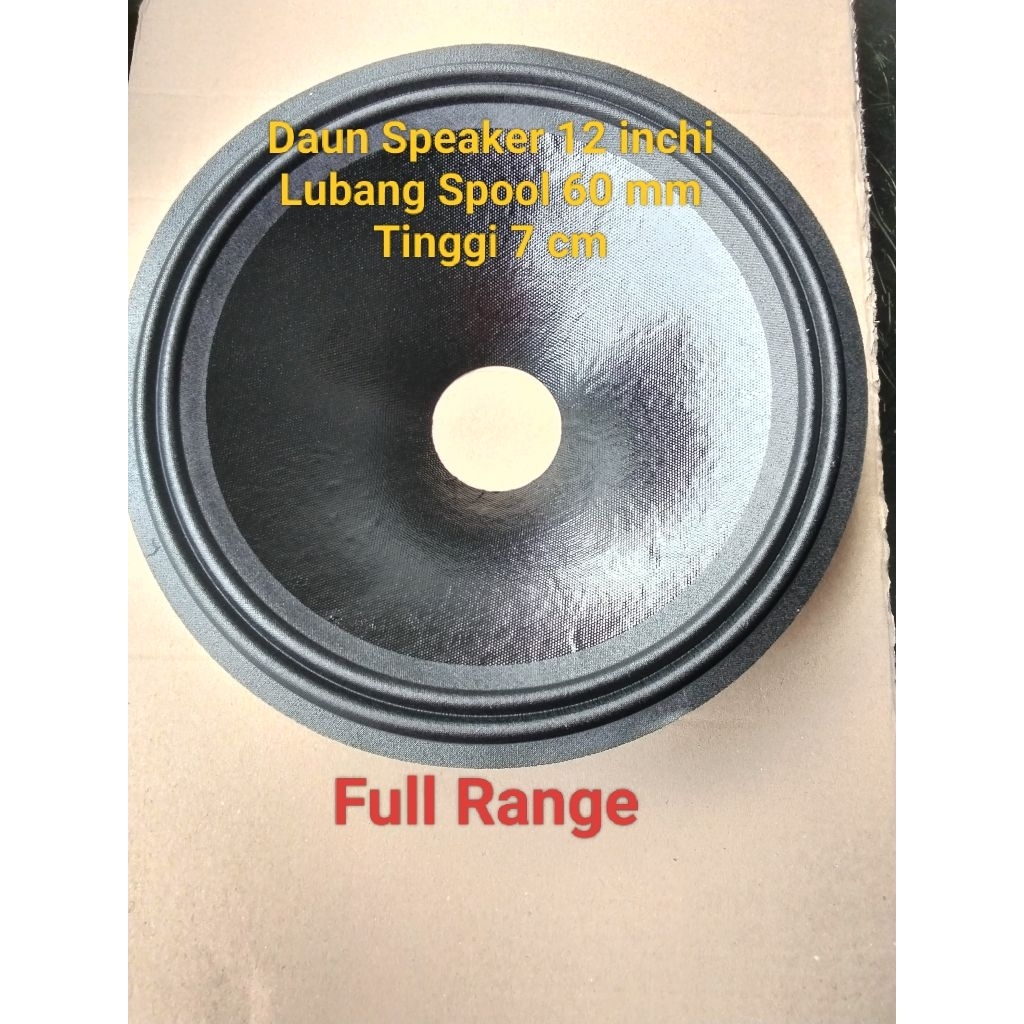 Daun speker 12 inch fullring lobang spol 60mm