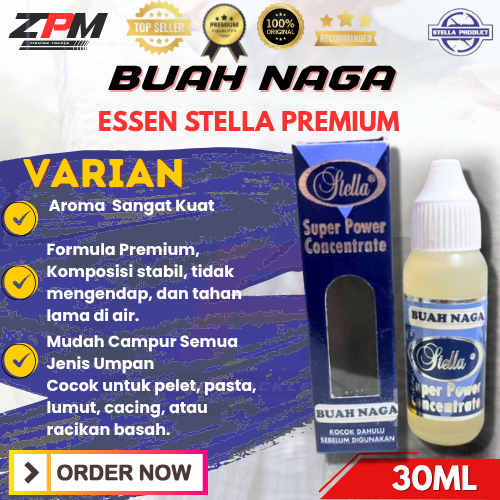 Essen Pancing Buah Naga stella premium dus biru 30ml harum manis eneg umpan ikan mas patin bawal