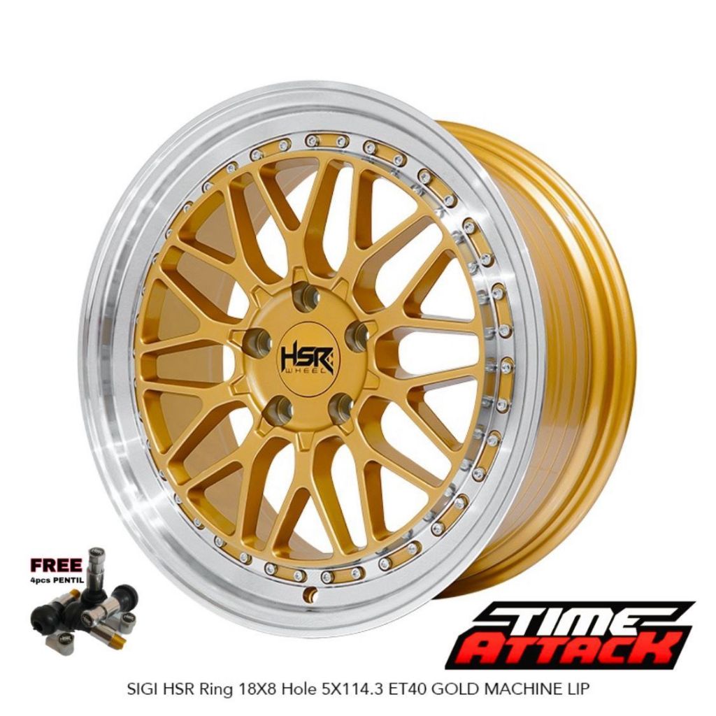 Velg Mobil Accord R18 HSR WHEEL Tipe Sigi Velg Hsr Ring 18