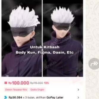 Headsculpt Satoru Gojo For Revoltech, Figma SHF DLL