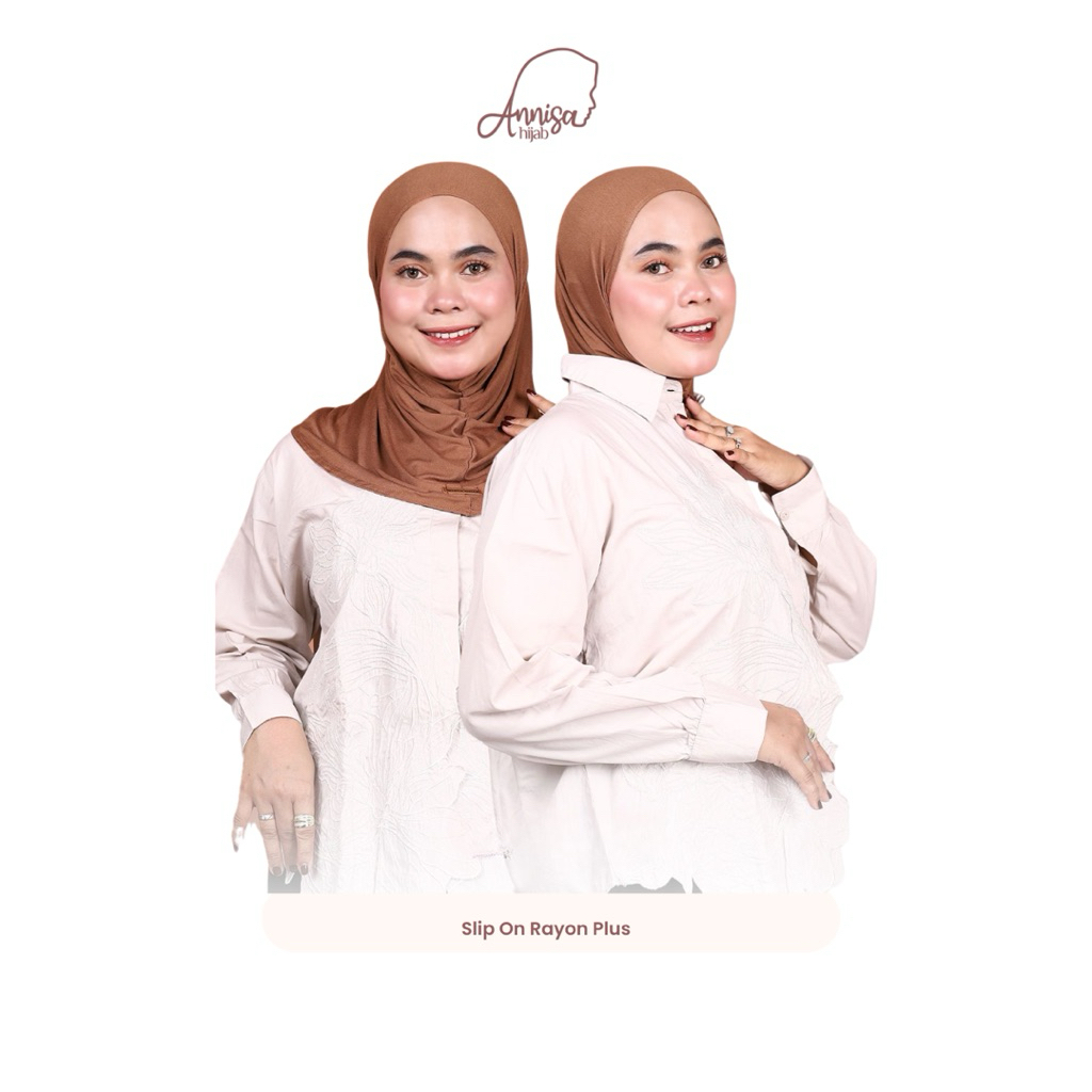 [Grosir/5pcs] -Annisa Hijab Slip On Rayon Plus Instan Premium