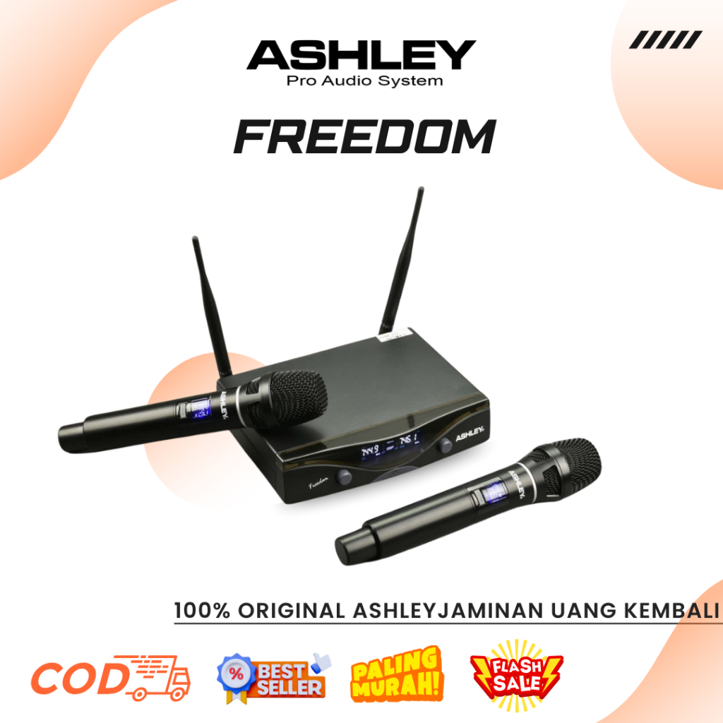 Mic Wireless Ashley Freedom Mic Ashley D99 Professional Wireless Microphone