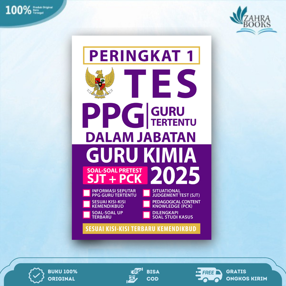 Buku Peringkat 1 TES PPG GURU TERTENTU Daljab GURU Kimia 2025 - Media Eduka