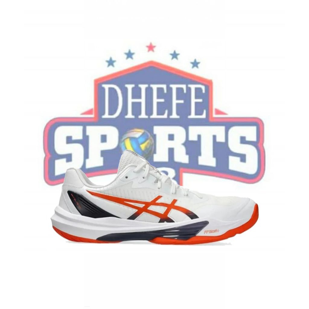Sepatu Voli Running Padel Sky Elite ff 3 Low White Nova Oranye