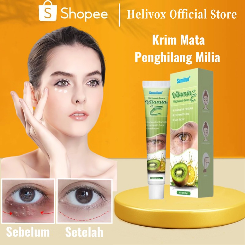 HELIVOX Penghilang milia paling ampuh Milia remover Penghilang milia di bawah mata Cream milia Krim 