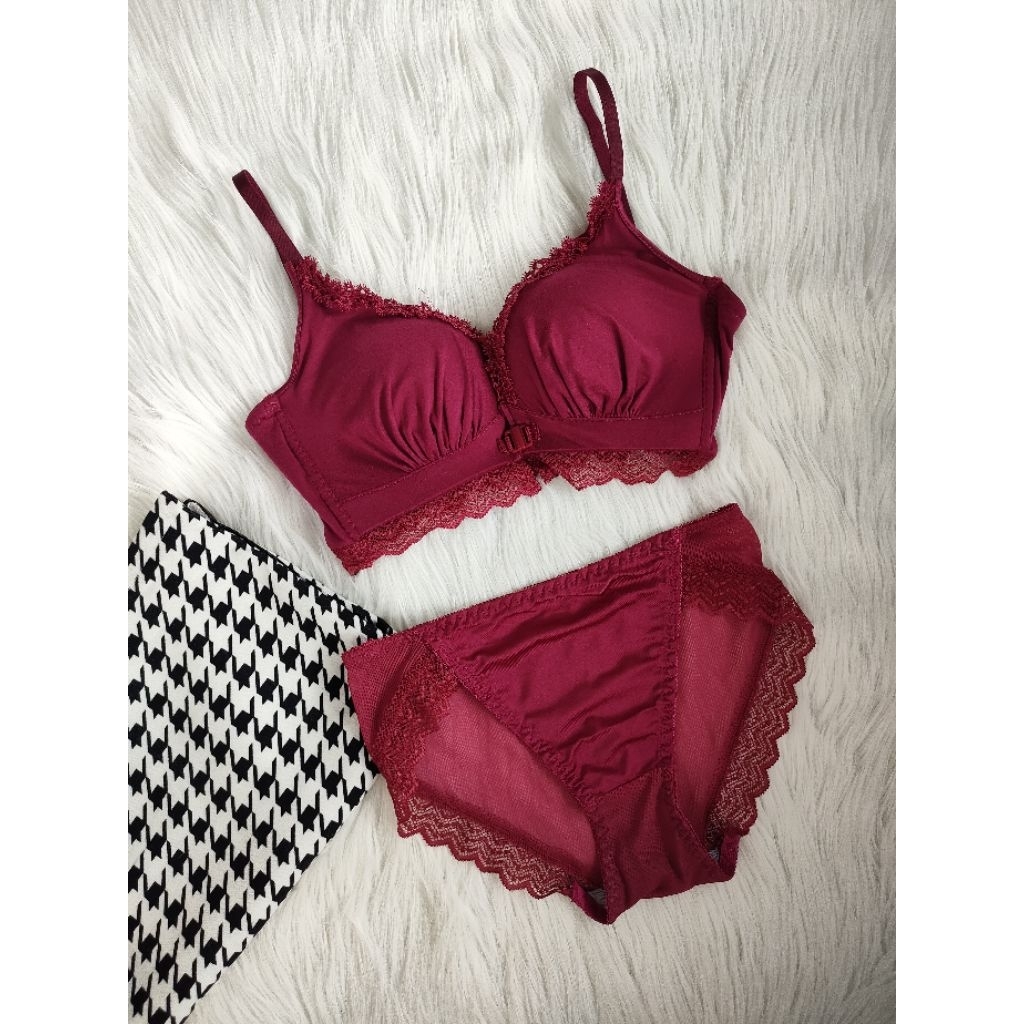 bra/bh one set push up tanpa kawat