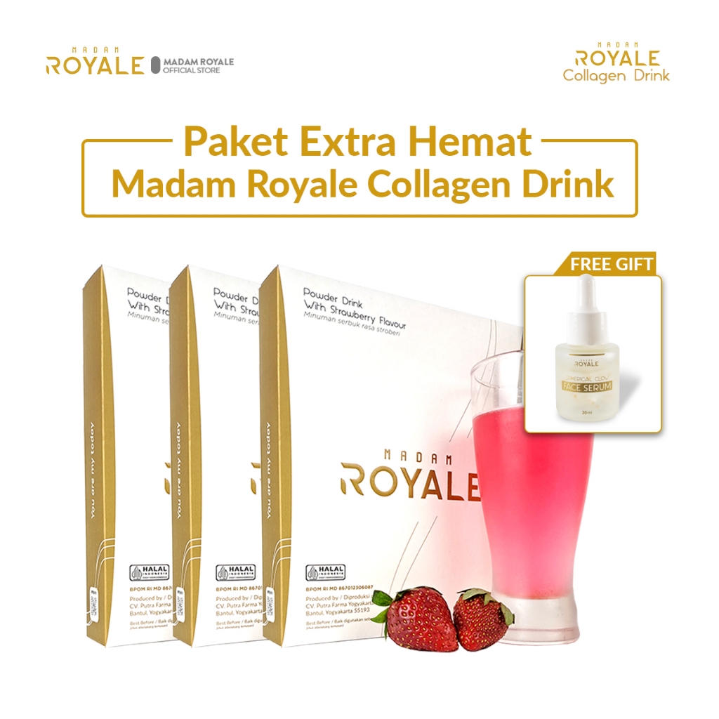 Xtra Hemat Madam Royale Collagen Drink | Kolagen & L Glutatione Dosis Tinggi