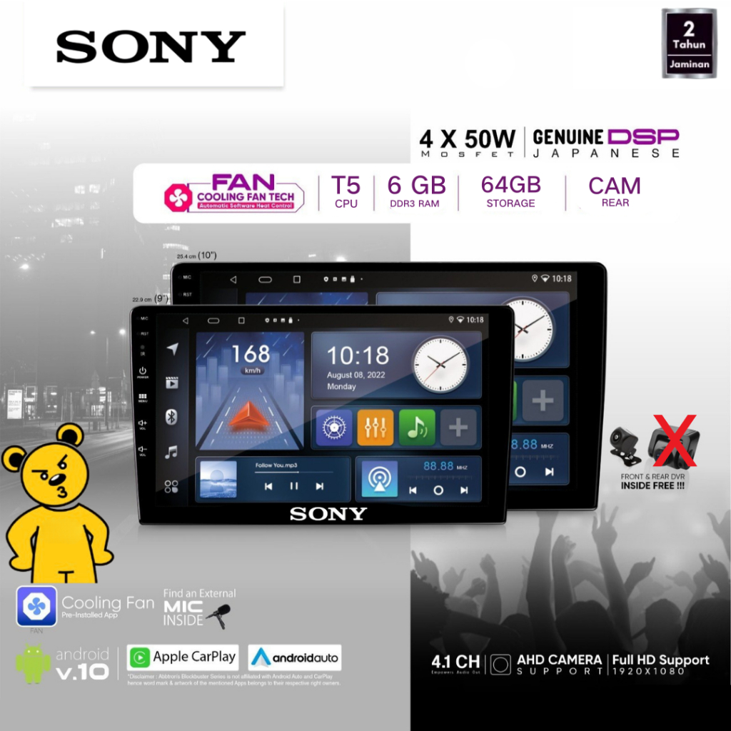 READY [6 +64 ]Sony 2025 NEWEST ANDROID PLAYER "9"10 INCH QUAD CORE CAR MULTIMEDIA MP5 PLAYER