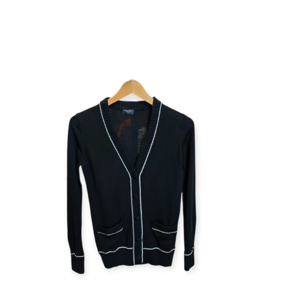 Chanel Black Knit Cardigan