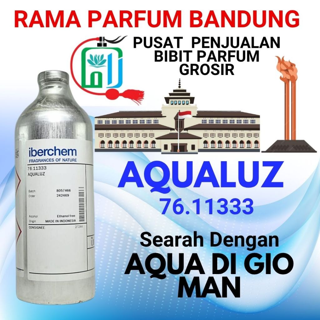 [ Iberchem ] AQUALUZ | Bibit parfum murni original pabrik kemasan 250ML/500ML/1KG - aqua di gio man