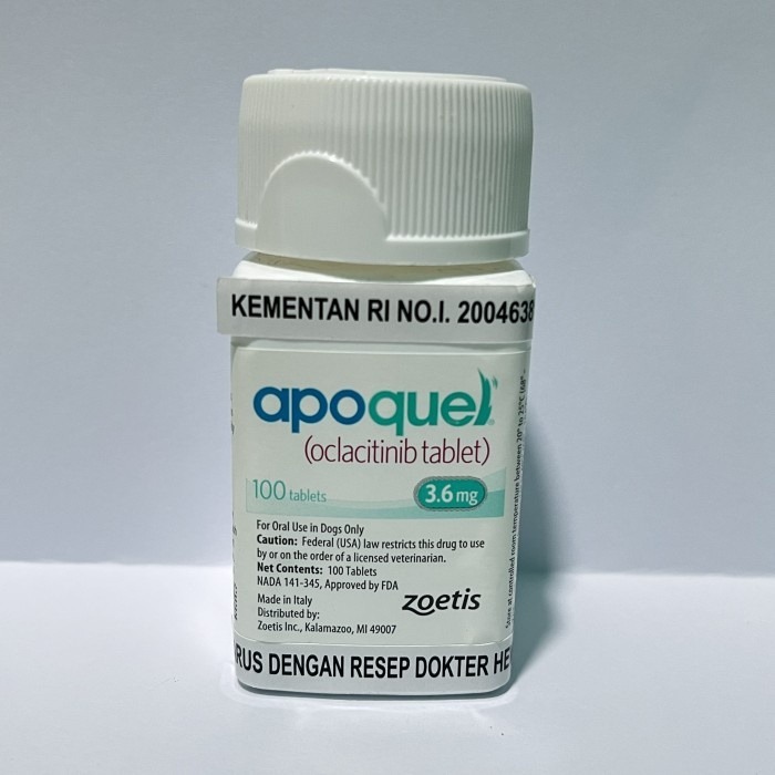 APOQUEL 10Tablet - Obat Gatal Hewan Dermatitis Puritus Alergi Kemerahan Kulit Anjing