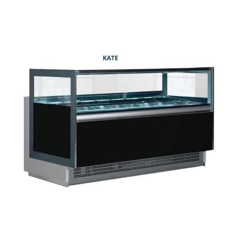 Gea KATE G6 Gelato Showcase (Fan Cooling) Mesin Pemajang Gelato 12 Pan
