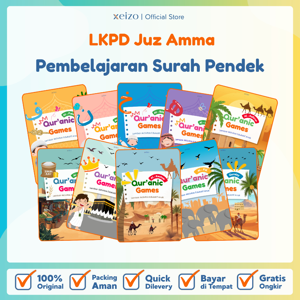 LKPD Worksheets Juz Amma Anak I Lembar Aktivitas Hafalan Surah Pendek Anak SD - Xeizo
