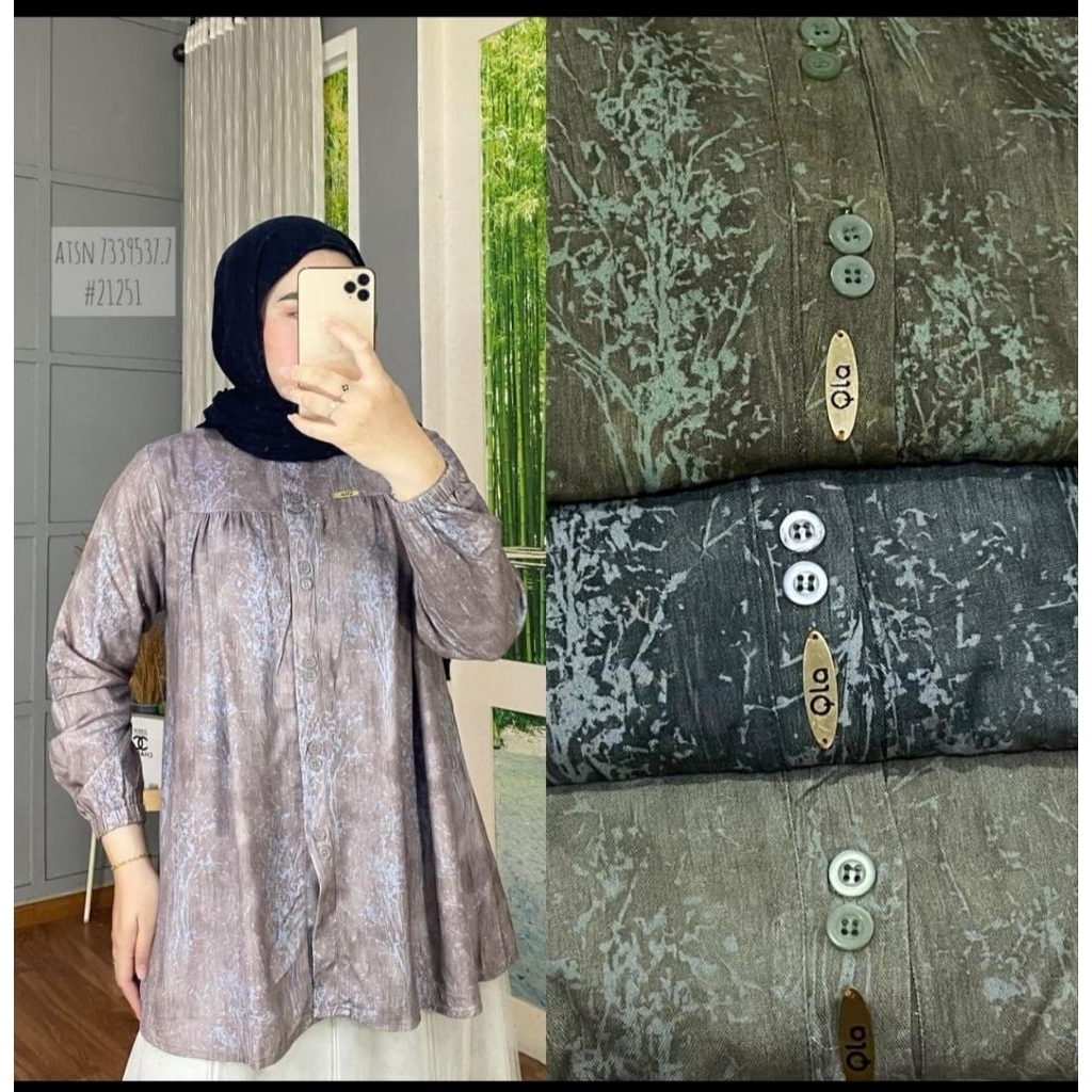 Atasan dan Tunik heringbon ori "Qla"