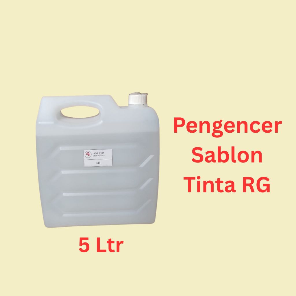 Pengencer tinta sablon minyak pembersih M3 5 LiterReduser Thinner Tiner Reducer Thiner  Pencair Miny