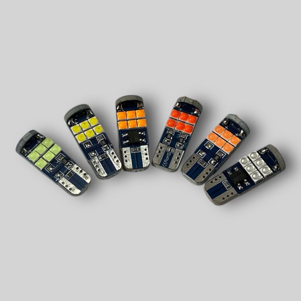 Lampu LED T10 W5W 15 SMD Chip 3030 SEN Dajjal T10 15 Mata LED Universal Motor