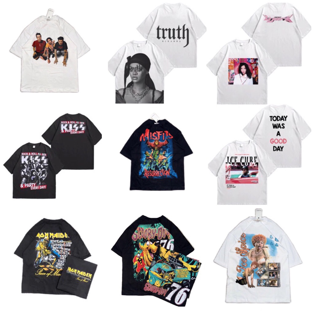 PNB NEW TEE TSHIRT EMINEM SEX PISTOLS KANYE WEST OLIVER SYKES OASIS BLINK RAMONES GREEN DAY PINK FLO