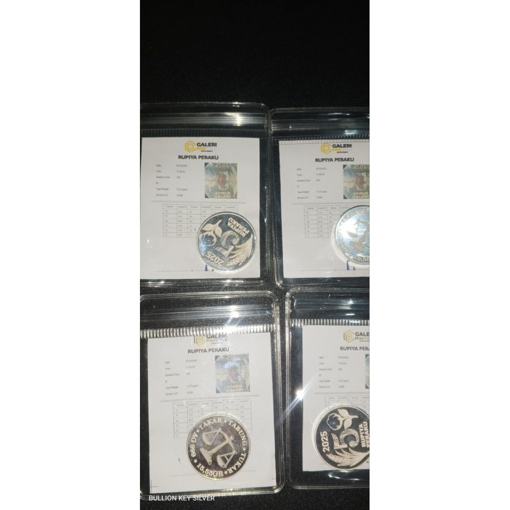 Koin Perak 5 Rupiya Peraku 2025 Asli 15.55 Gram Perak Murni 999 Sertifikat Galeri emas dan perak  Ci