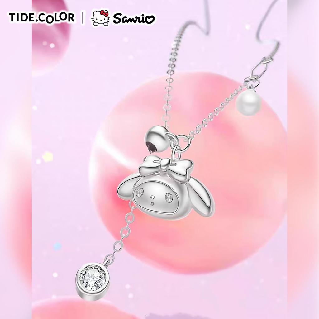 ZGO Necklace Kalung Wanita My Melody S925 Original Sanrio Lapis Emas Gold 18K Tidecolor Silver Sterl