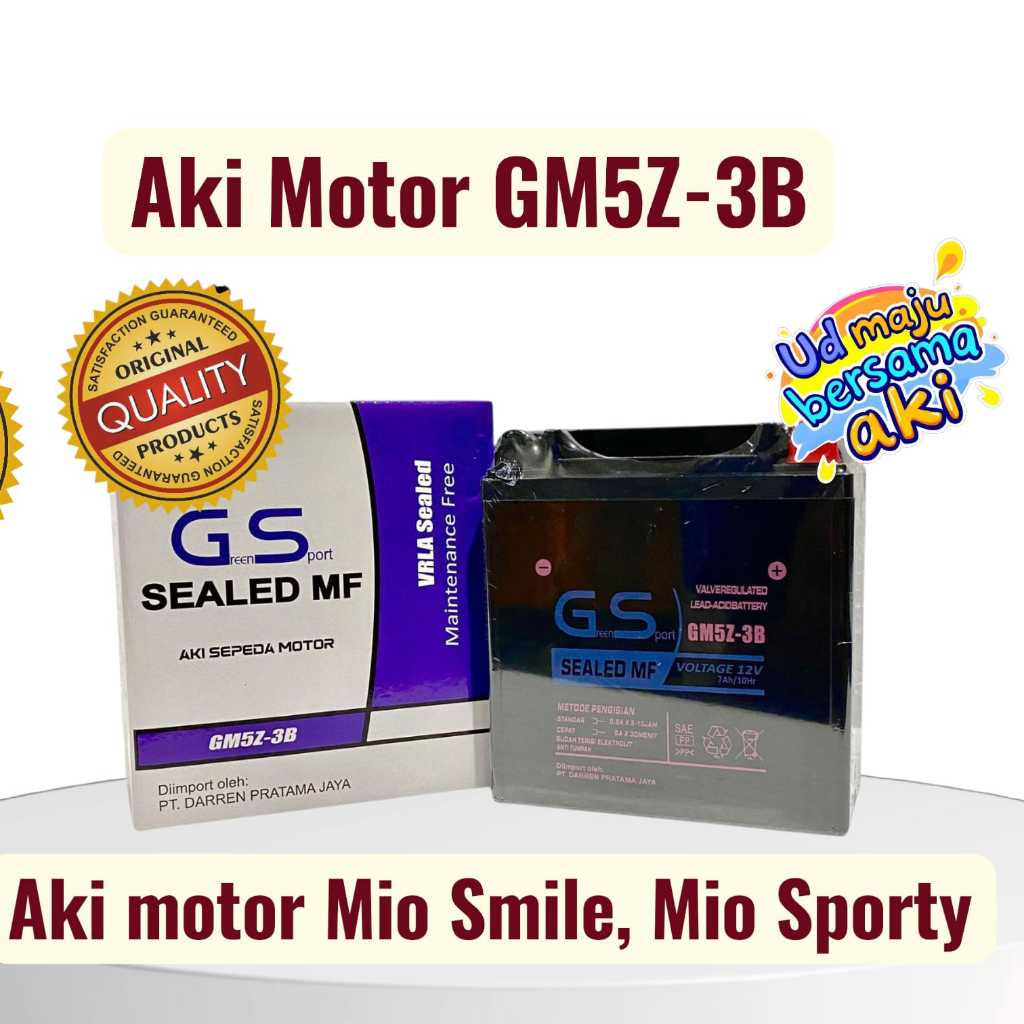 aki Motor Yamaha Vega R  GM5Z-3B GS GREEN SPORT  Aki Basah Yamaha Vega GS GREEN SPORT