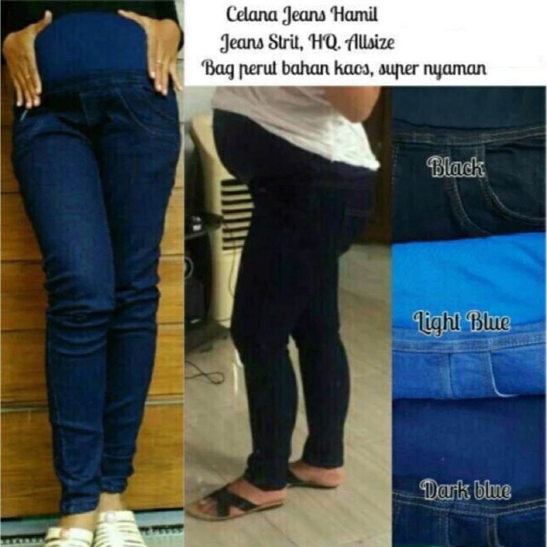 CELANA HAMIL CELANA PANJANG HAMIL JEANS DENIM levis wanita perempuan ibu hamil maternity materna ker