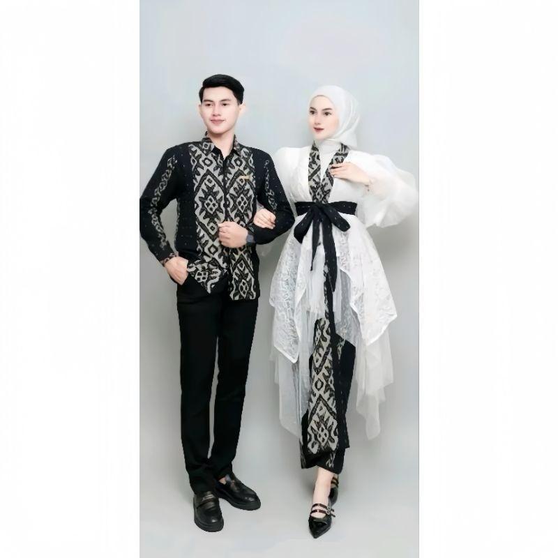 [READY STOCK] Set couple tenun ethnik KEBAYA TENUN kekinian Baju couple pasangan baju kondangan baju