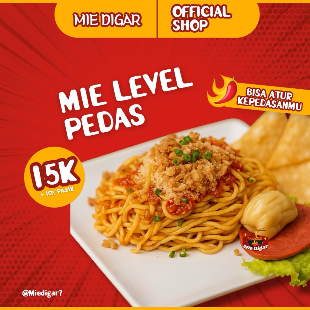Miedigar Level Pedas || Mie Level