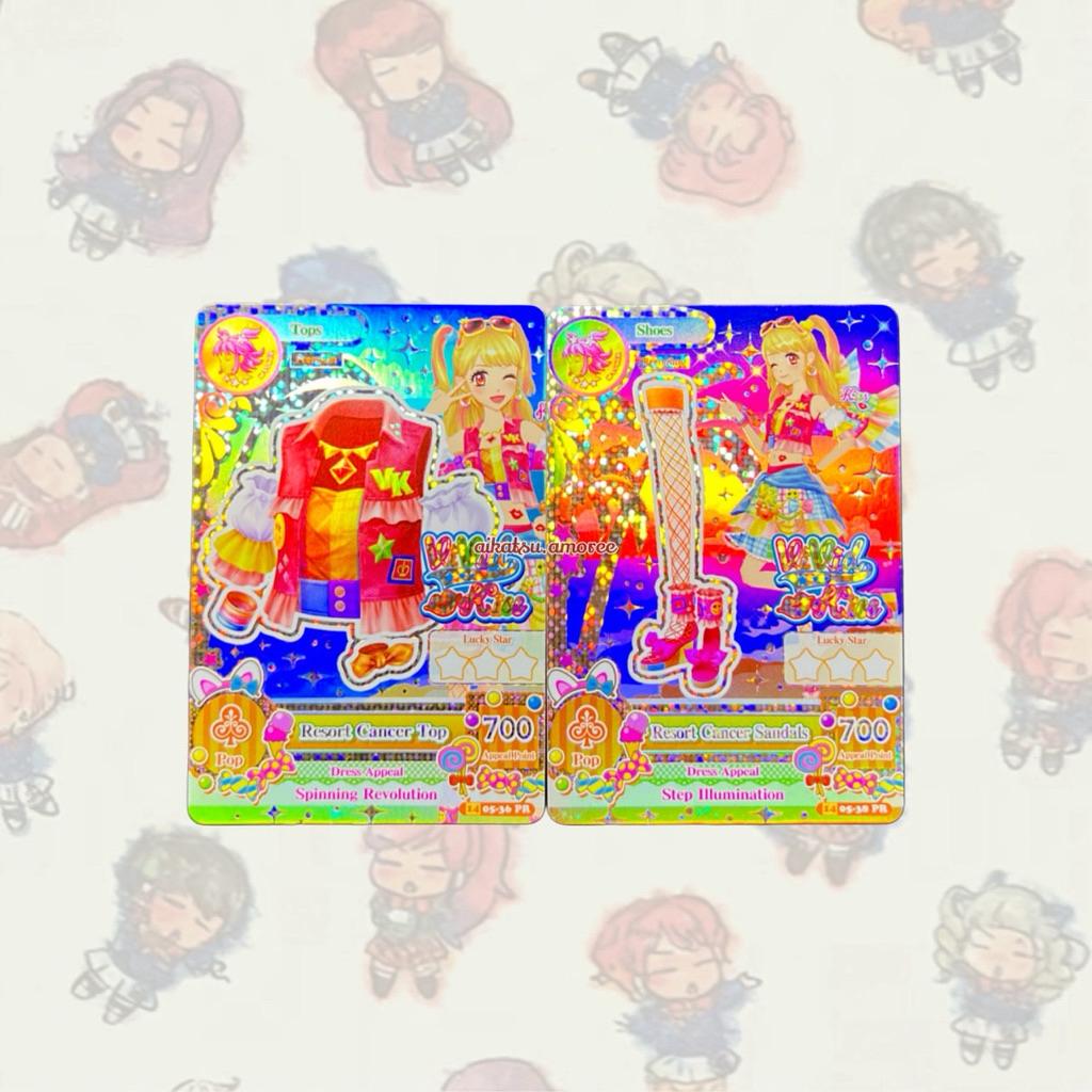 Aikatsu Premium Vivid Kiss Resort Cancer Top + Resort Cancer Sandals Mikuru Natsuki