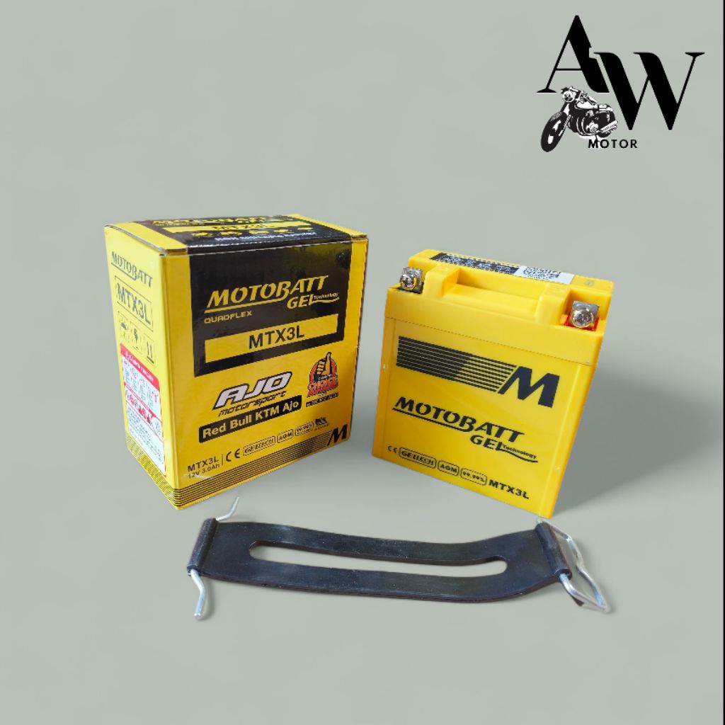 AKI RX KING MOTOBATT PLUS KARET TALI AKI NYA