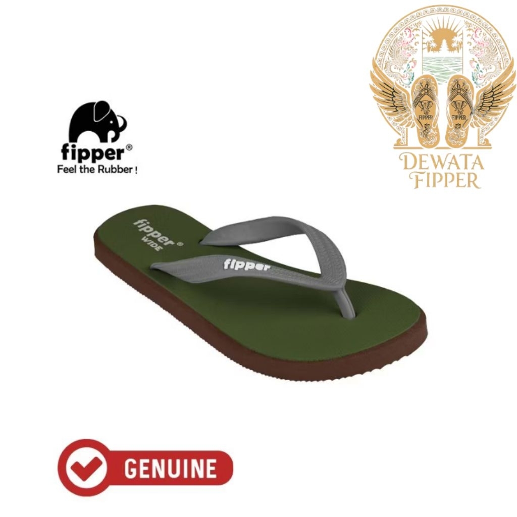 Fipper Wide  Green Army Brown Havana Grey