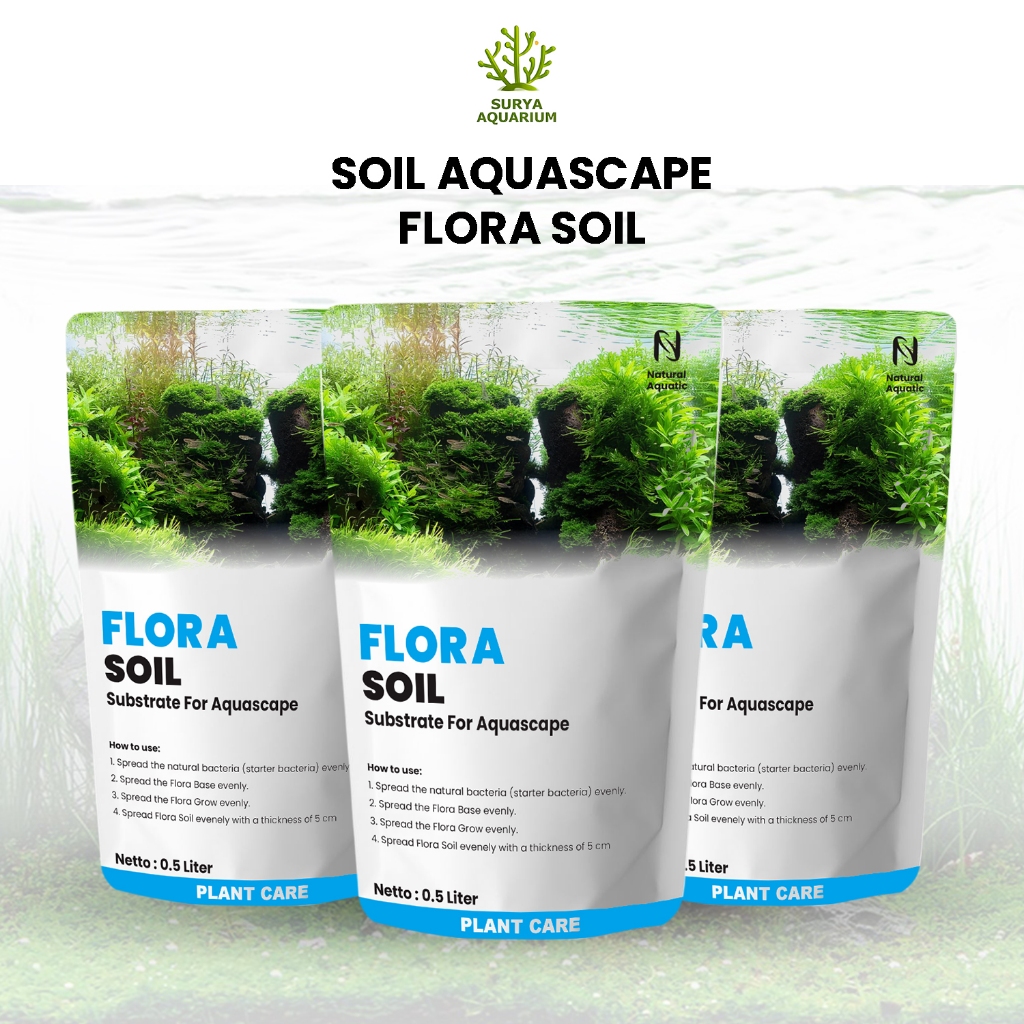 Flora Soil Aquascape 0,5L – Soil Substrat Aquascape Kemasan Ekonomis