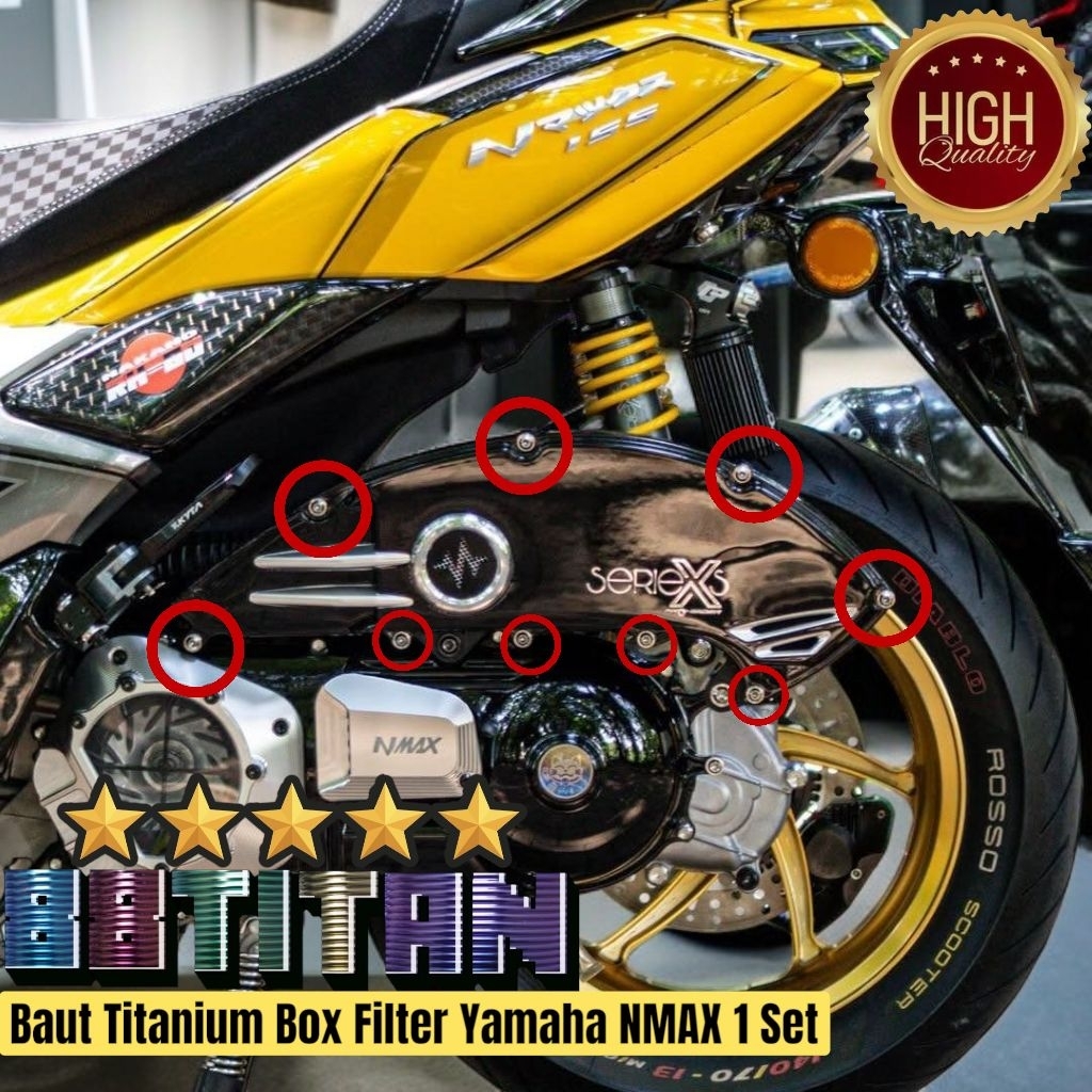 Baut Titanium Gr5 Box Filter Yamaha Nmax 1 Set