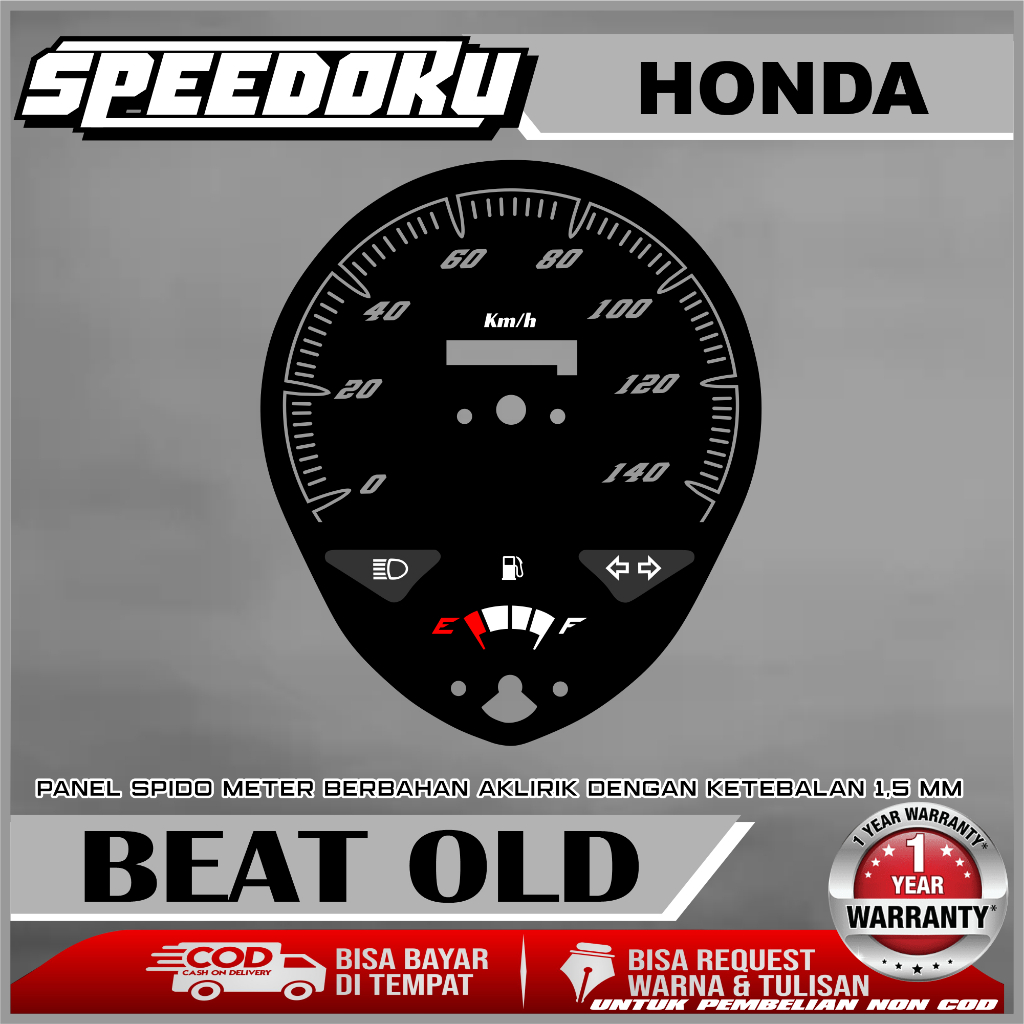 PAPAN SPEEDOMETER CUSTOM BEAT OLD (BEAT KARBU)