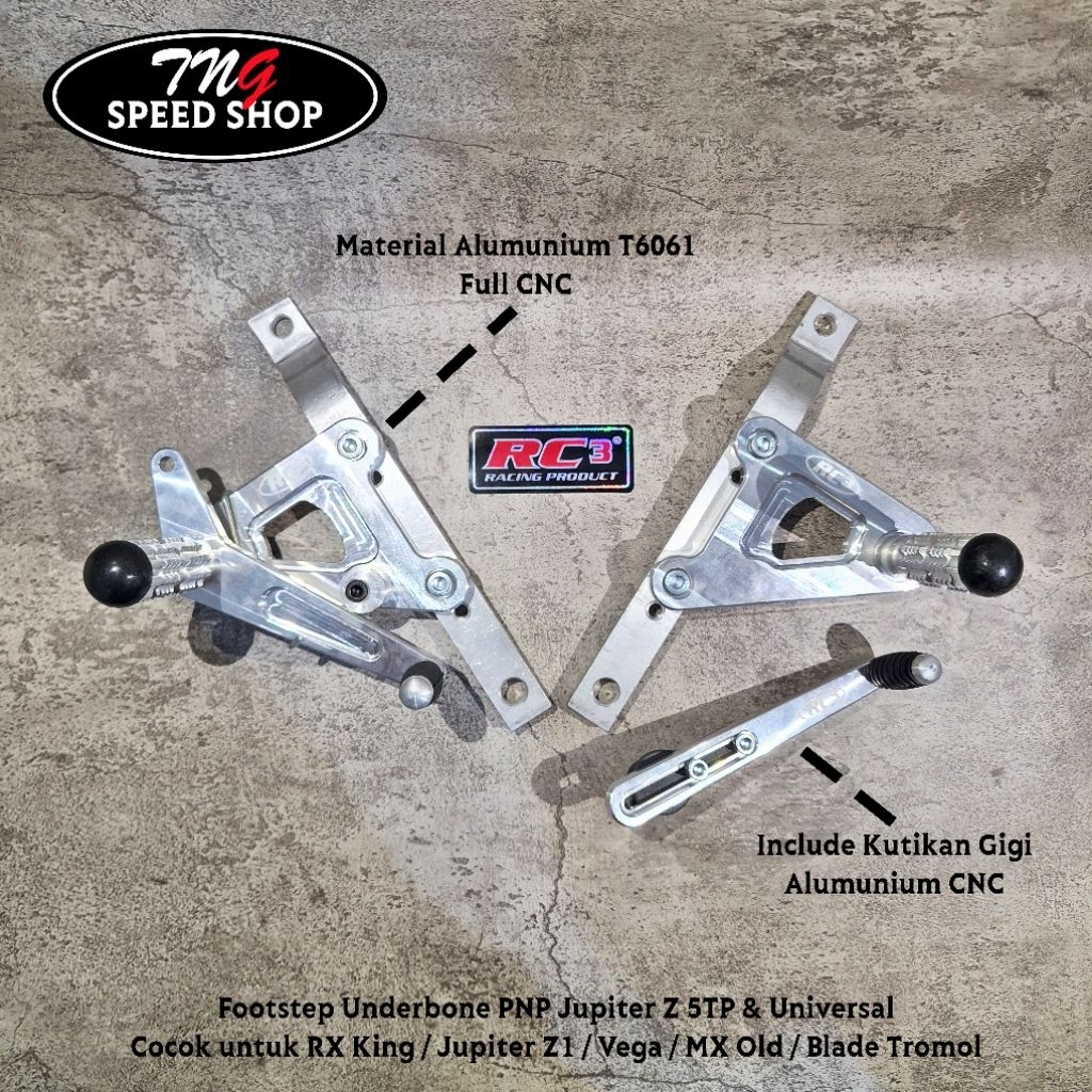 FOOTSTEP FOOT STEP UB UNDERBONE RC3 RACING JUPITER 5TP UNIVERSAL RX KING VEGA MX OLD BLADE SUPRA TER