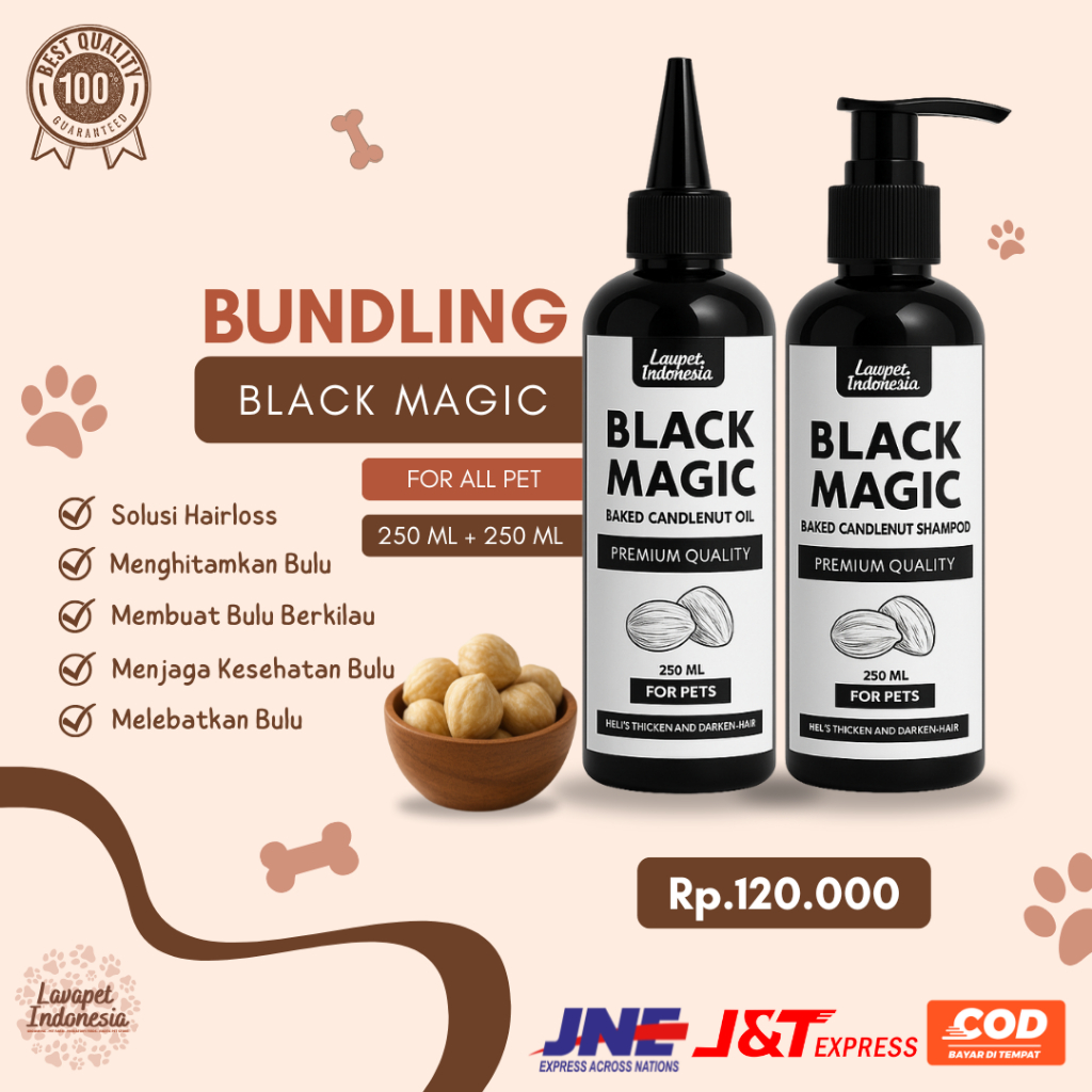 Black Magic Bundling (Black Magic Oil 250ml & Black Magic Shampoo 250 ml)