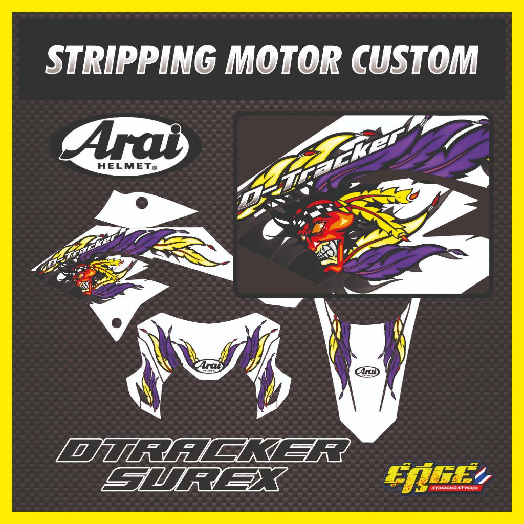 Striping surex striping dtracker 150 arai russel striping arai