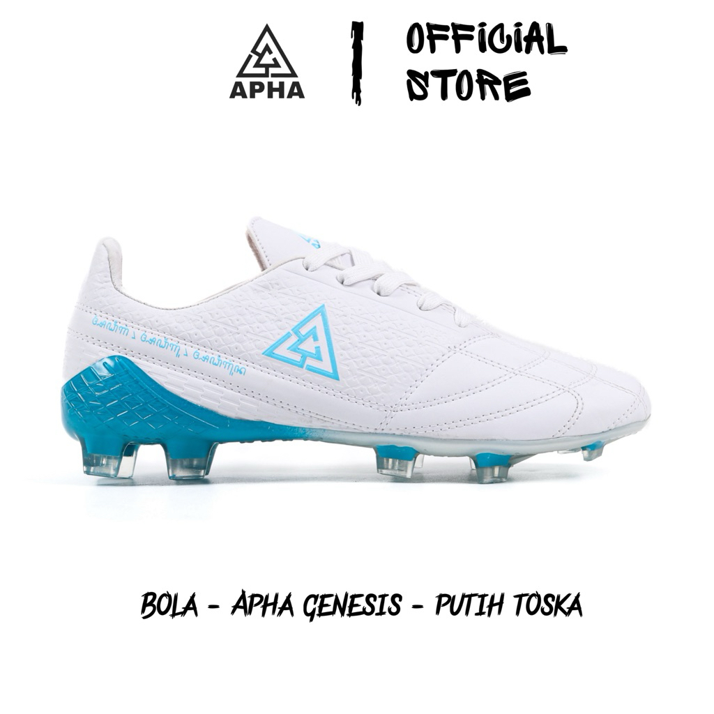 hot product hot product apha - sepatu bola apha genesis fg putih toska