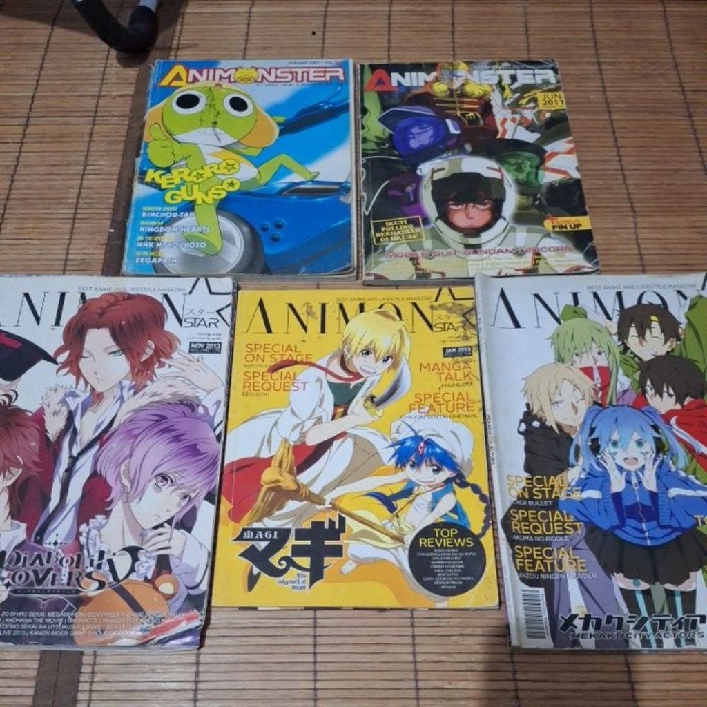 Majalah Animonster Aneka Edisi Kolpri/Preloved