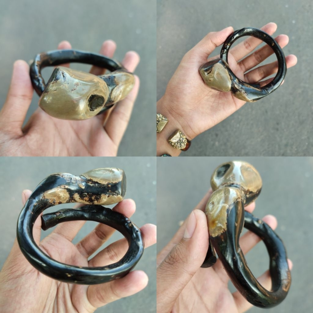 Gelang Akar Bahar Hitam Bonggol Size Jempol Natural Asli Berkualitas / Akar Bahar Asli