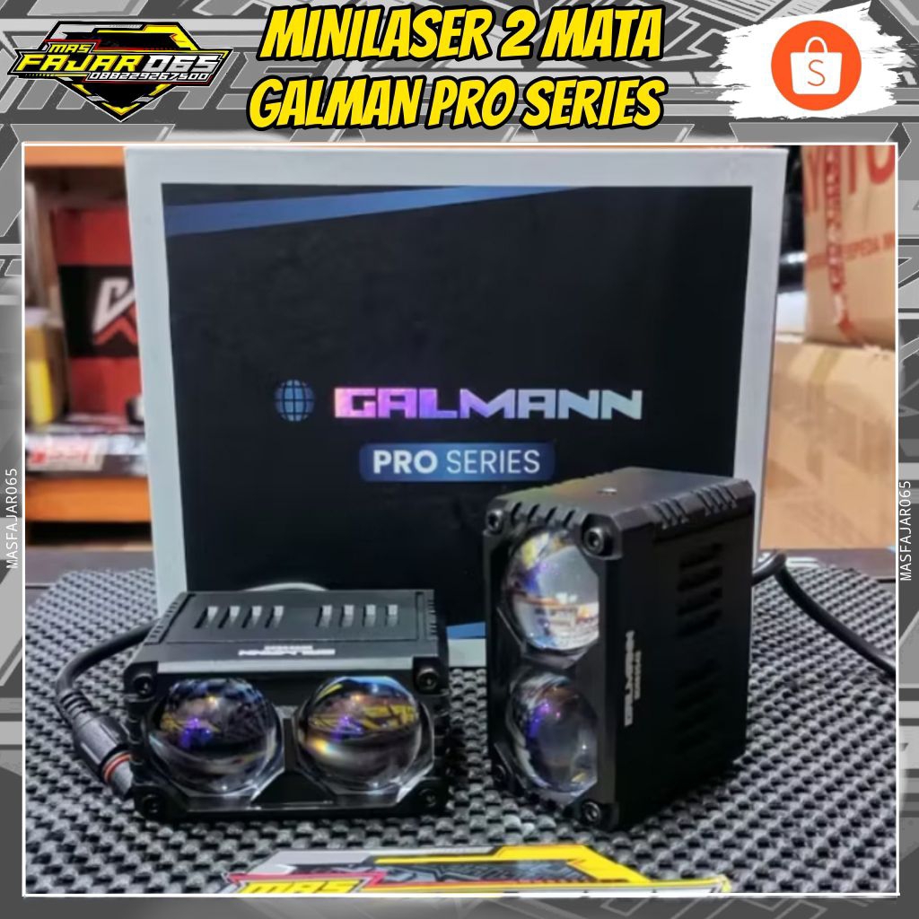 GALMAN PRO SERIES MINILASER 2 MATA 100 WAT LAMPU TEMBAK MOTOR MOBIL