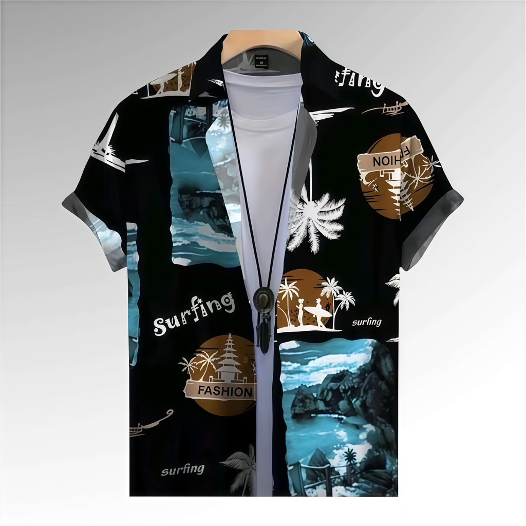 TERBARU KEMEJA MOTIF PRIA DEWASA / HEM PRIA CASUAL MOTIF / KEMEJA HAWAI KEMEJA SANTAI TERBARU 2024