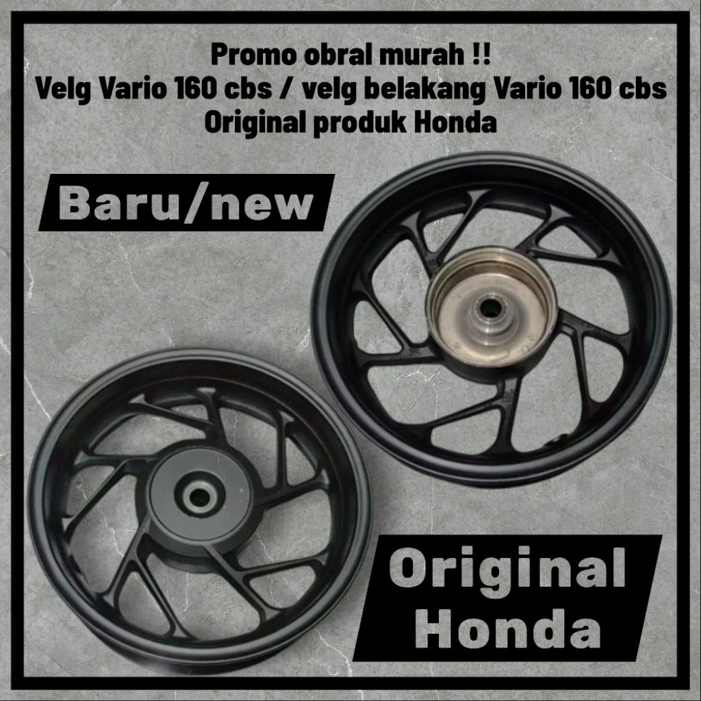 promo obral velg belakang Vario 160 CBS / velg belakang Vario 160 / velg Vario 160 CBS