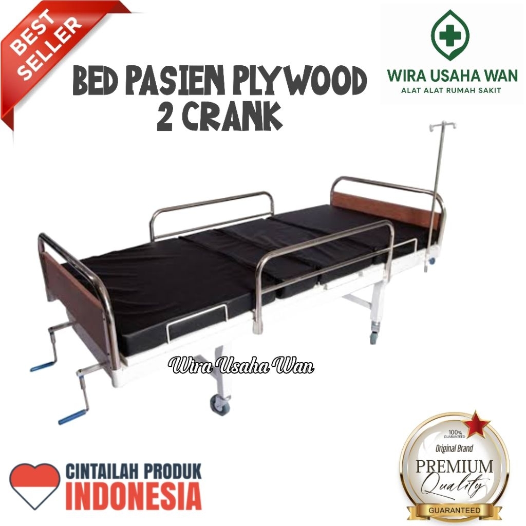 Ranjang Pasien Rumah Sakit 2 Crank - Bed Pasien 2 Engkol - Tempat Tidur Pasien Rumah Sakit 2 Engkol 
