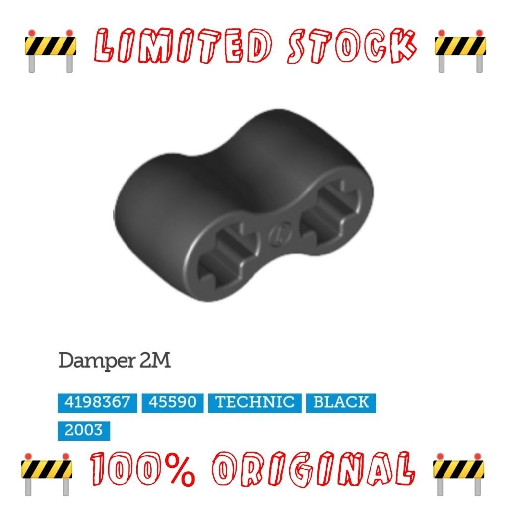 Lego Technic Original Part 45590 Axle Connector Double Flexible (Rubber)