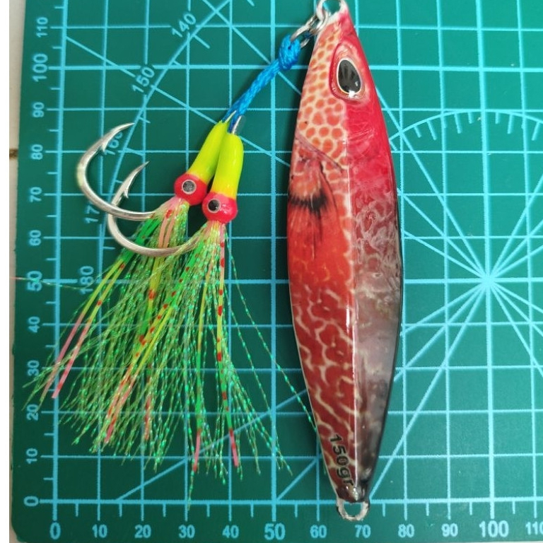UMPAN METAL JIG KOIKA FULL GID  KERAPU MERAH 40, 60, 80, 100, 150, 200 GRAM PLUS ASSIST HOOK
