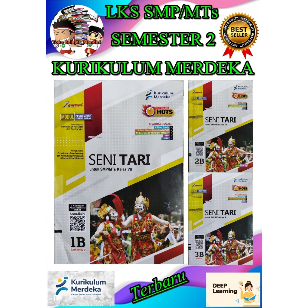 LKS Seni Tari SMP/MTs Kelas 7, 8, 9 Semester 2 Kurikulum Merdeka/ Deep Learning Zamrud