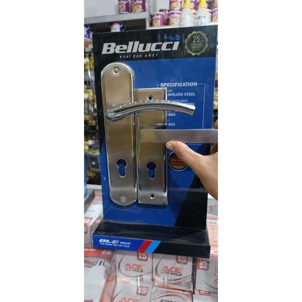 Hendel Pintu Set Medium 20 CM/ Kunci Pintu Tanggung Bellucci NP / Kunci Pintu 20 cm