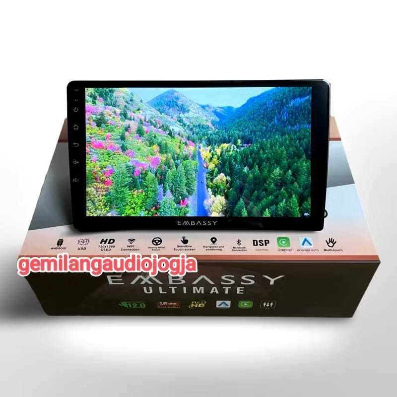 Headunit Android 9 Inch 10 inch Embassy 2/32 Carplay android auto