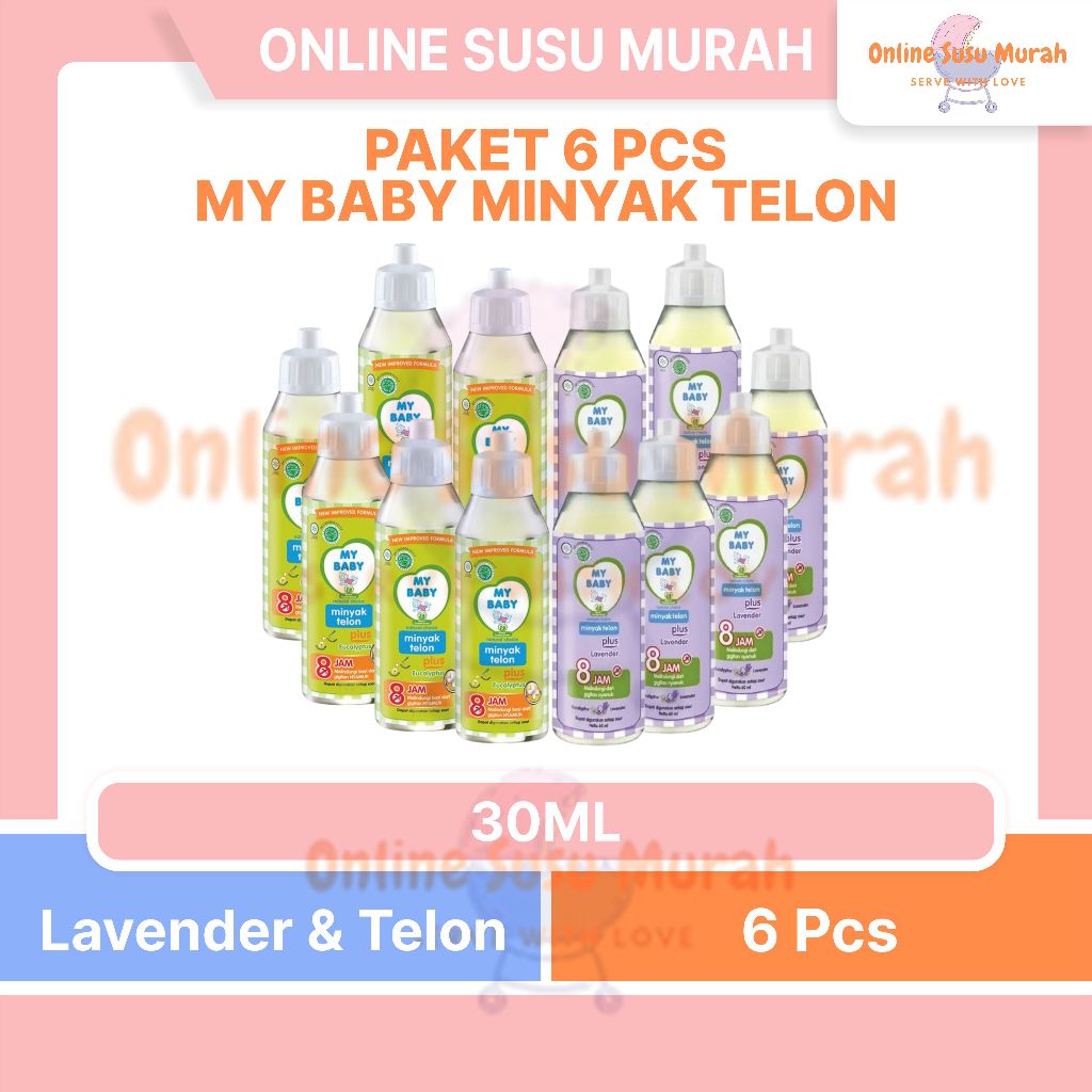PAKET 6 PCS MY BABY MINYAK TELON PLUS / TELON LAVENDER PRLA