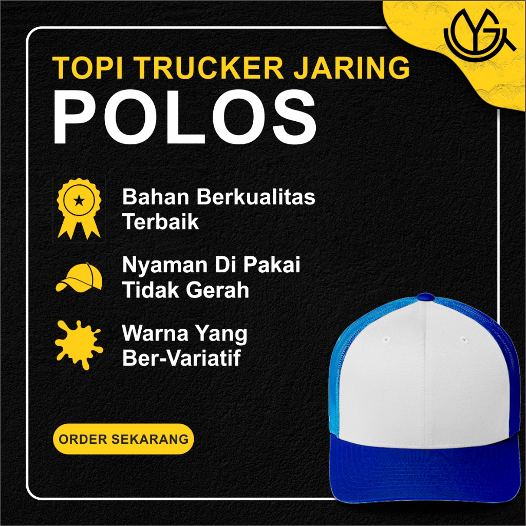 Topi trucker polos trucker polos topi polos topi trucker topi polos keren topi trucker murah topi po